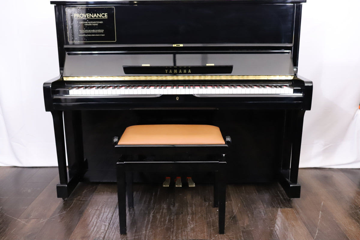 Yamaha U1A Reconditioned Secondhand Professional Upright Piano (4178330), Polished Black