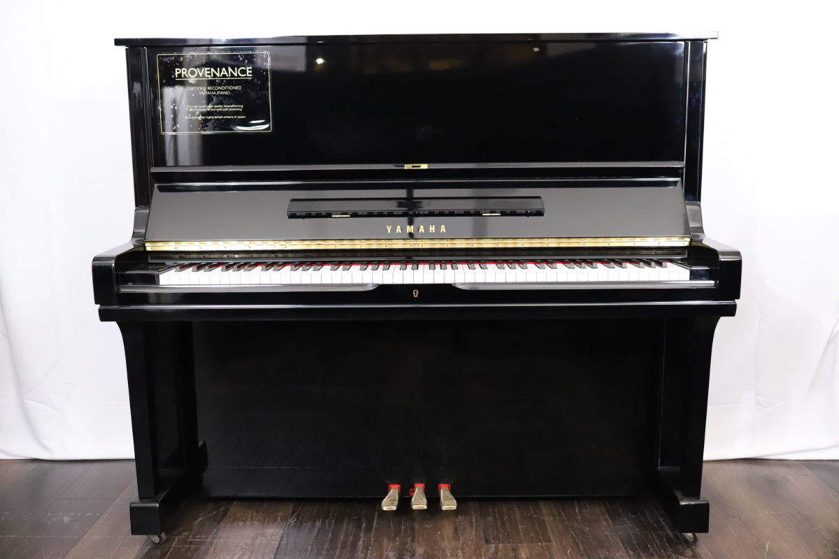 Yamaha U3A Reconditioned Secondhand Professional Upright Piano (3851276), Polished Black