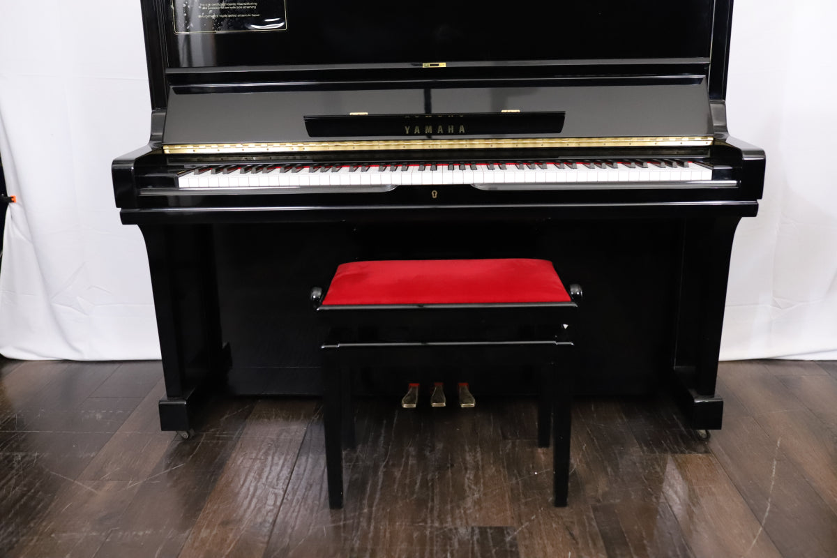 Yamaha U3A Reconditioned Secondhand Professional Upright Piano (3851276), Polished Black