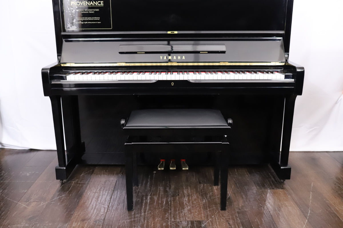 Yamaha U1A Reconditioned Secondhand Professional Upright Piano (3748721), Polished Black