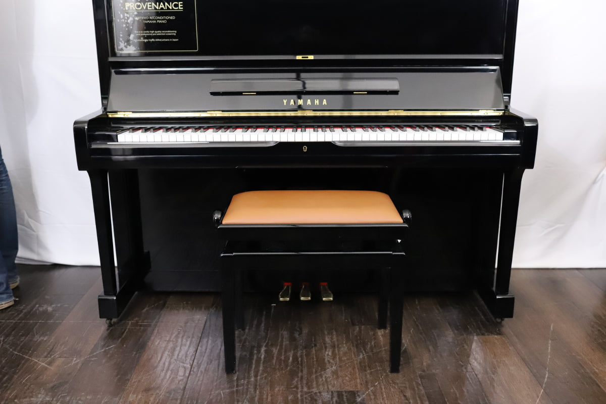 Yamaha U1A Reconditioned Secondhand Professional Upright Piano (3748721), Polished Black