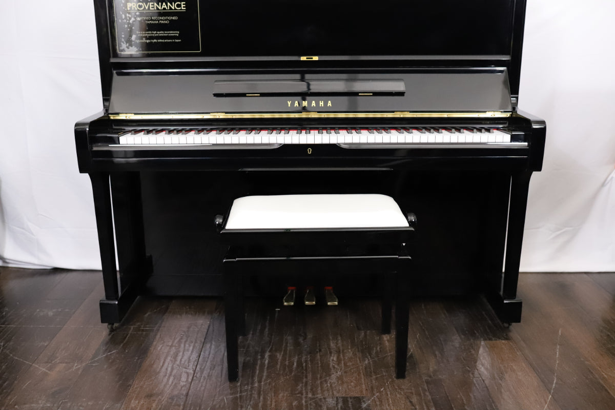 Yamaha U1A Reconditioned Secondhand Professional Upright Piano (3748721), Polished Black
