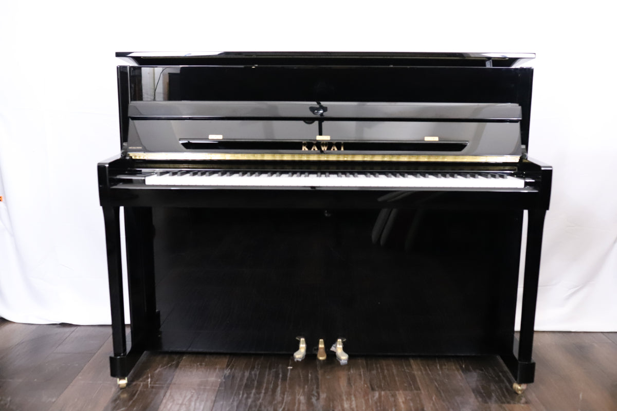 Kawai K200 Secondhand Upright Piano, Polished Black (F133108)