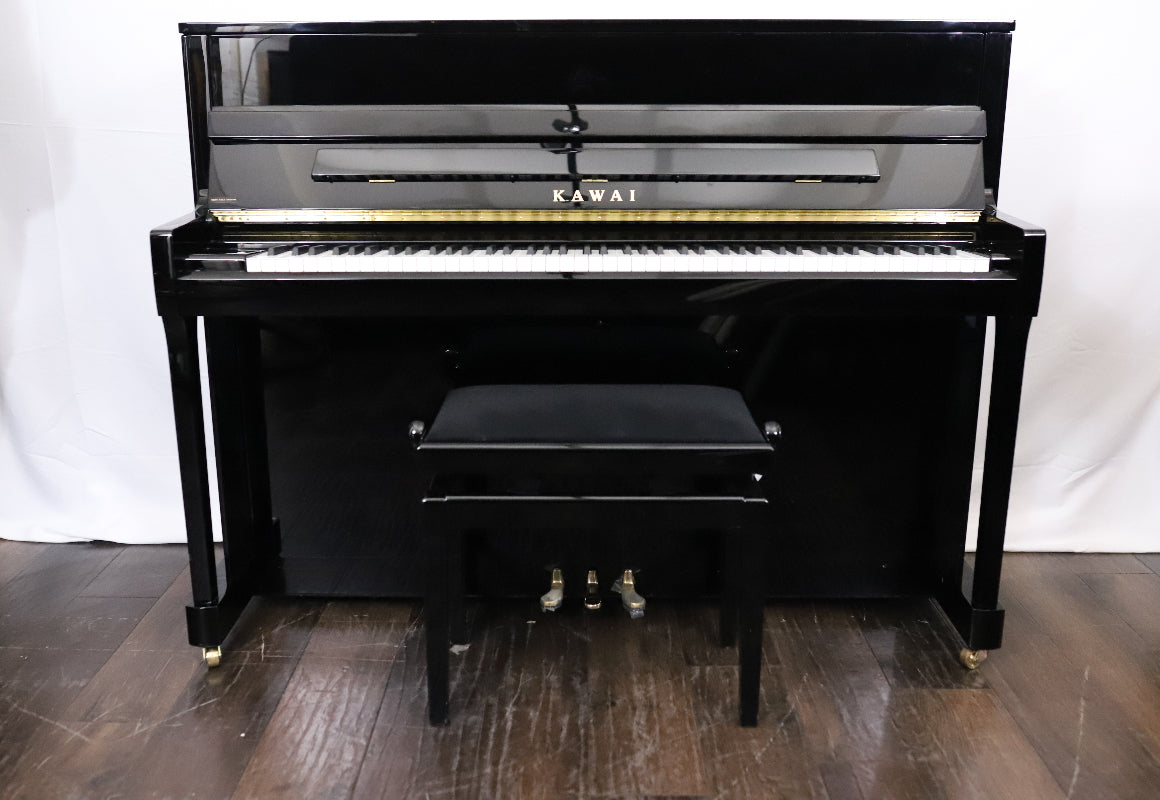 Kawai K200 Secondhand Upright Piano, Polished Black (F133108)