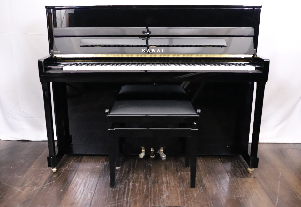 Kawai K200 Secondhand Upright Piano, Polished Black (F133108)
