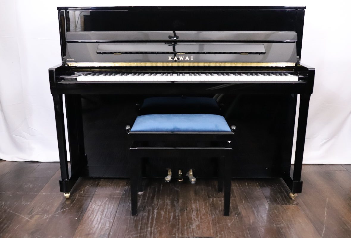 Kawai K200 Secondhand Upright Piano, Polished Black (F133108)