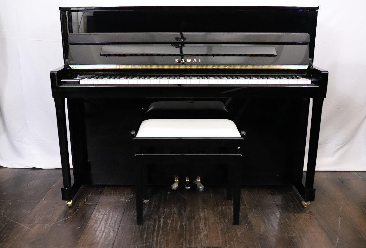 Kawai K200 Secondhand Upright Piano, Polished Black (F133108)