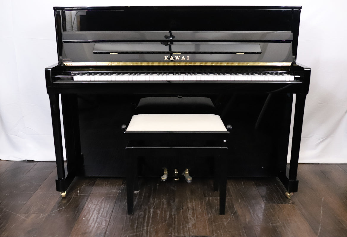 Kawai K200 Secondhand Upright Piano, Polished Black (F133108)
