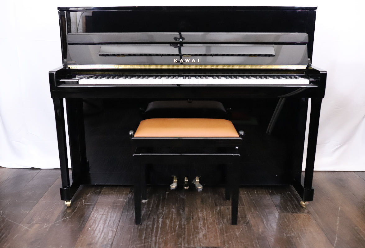 Kawai K200 Secondhand Upright Piano, Polished Black (F133108)