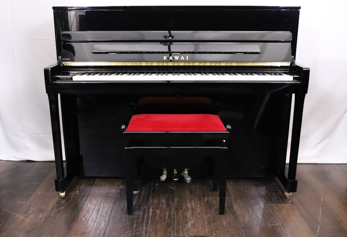 Kawai K200 Secondhand Upright Piano, Polished Black (F133108)