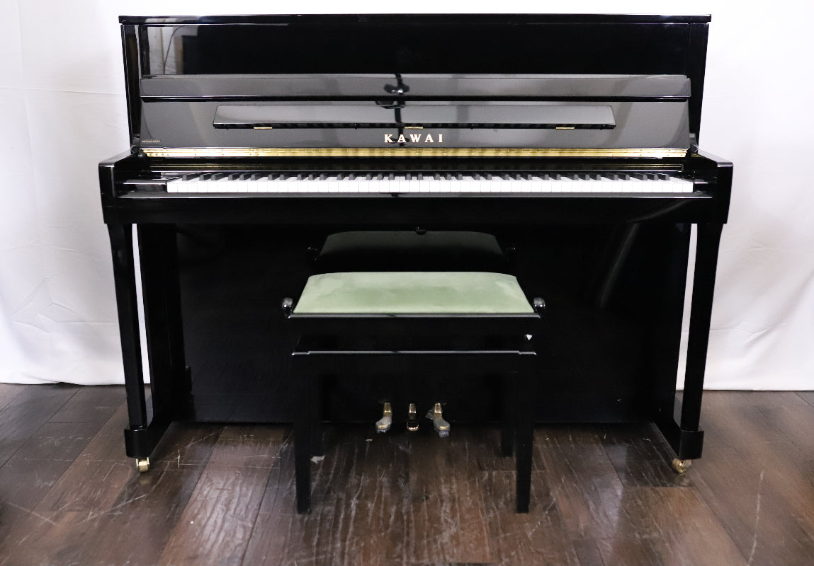 Kawai K200 Secondhand Upright Piano, Polished Black (F133108)