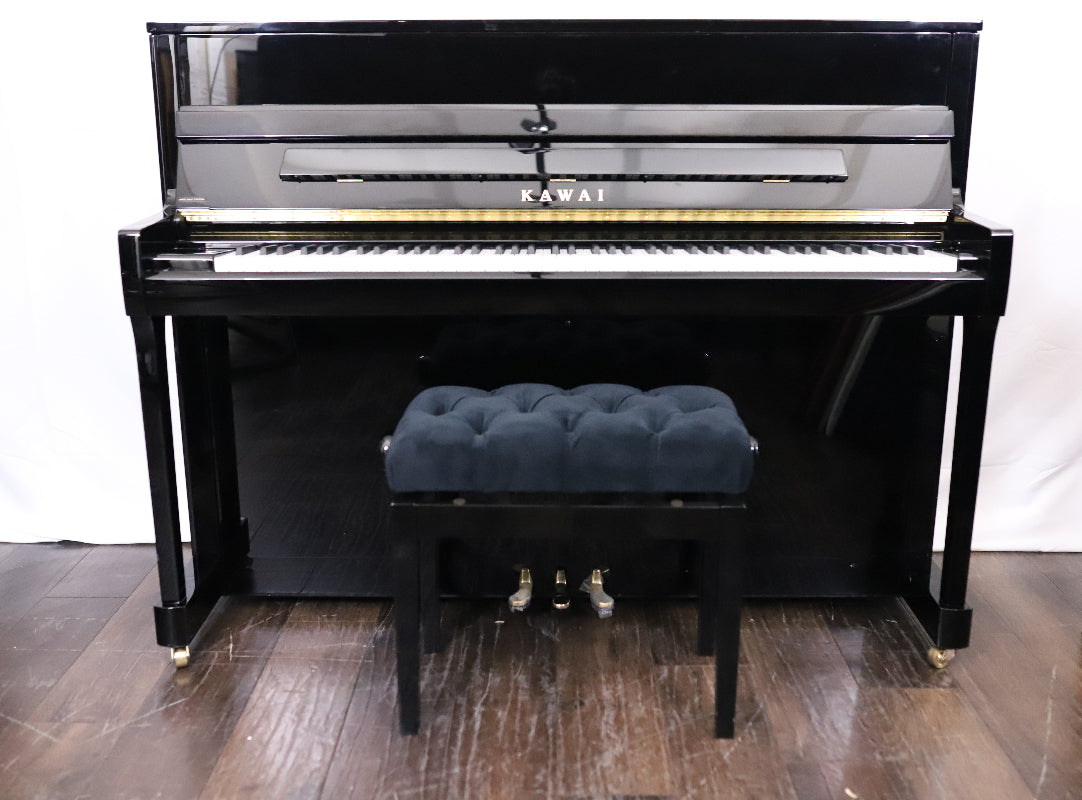 Kawai K200 Secondhand Upright Piano, Polished Black (F133108)