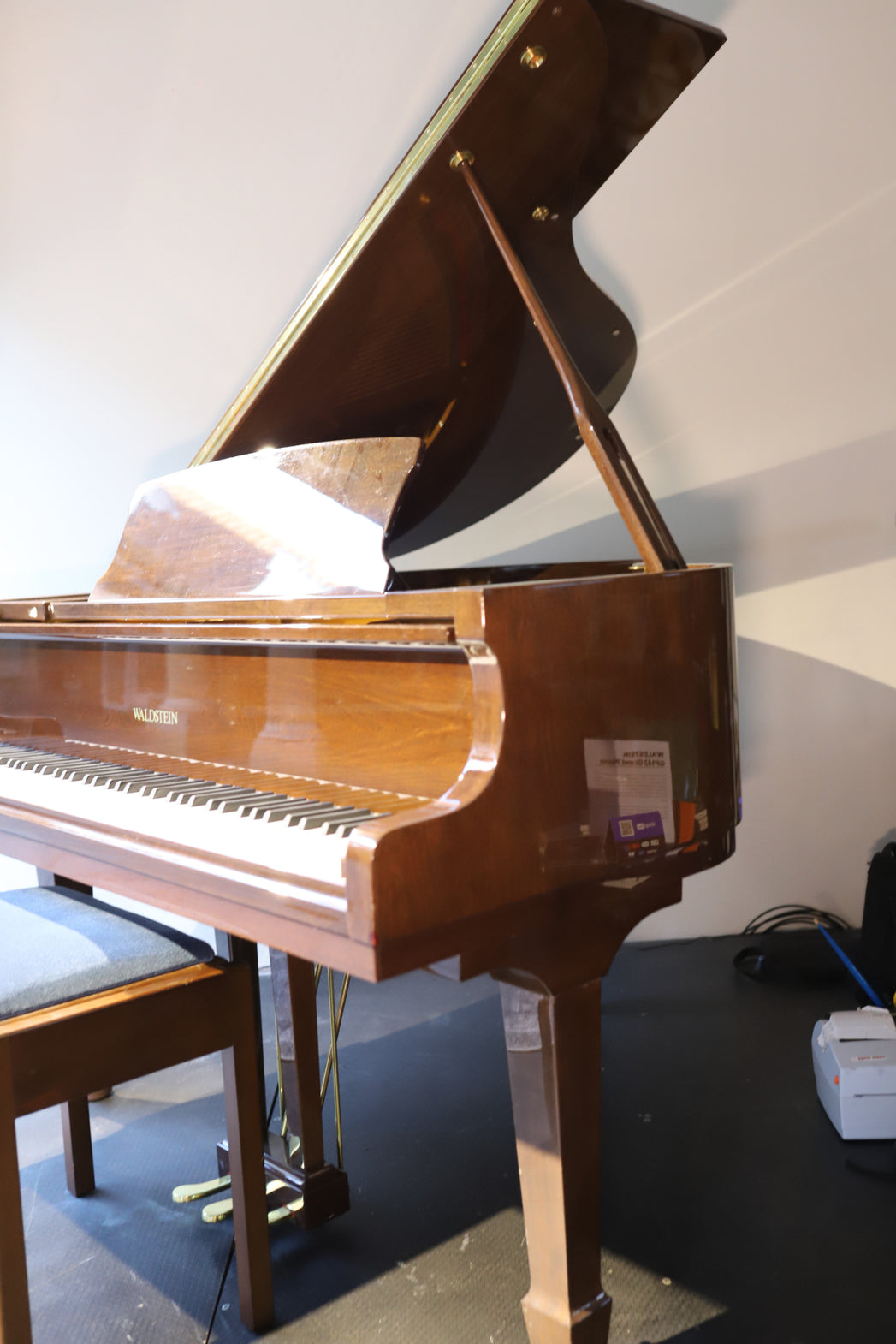 Waldstein GP148 Secondhand Grand Piano, Polished Walnut