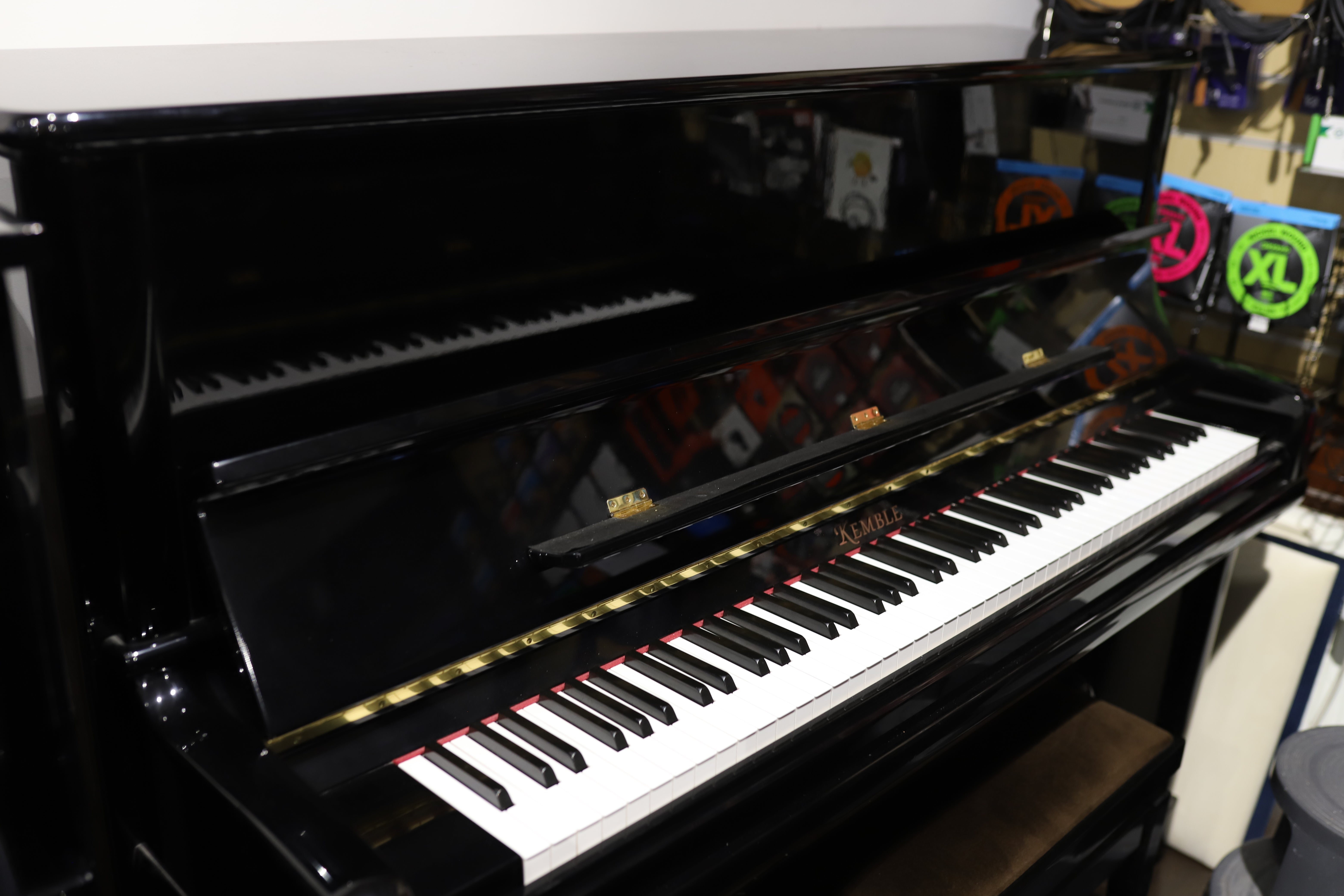 Kemble Conservatoire Upright Piano Polished Ebony (Secondhand)
