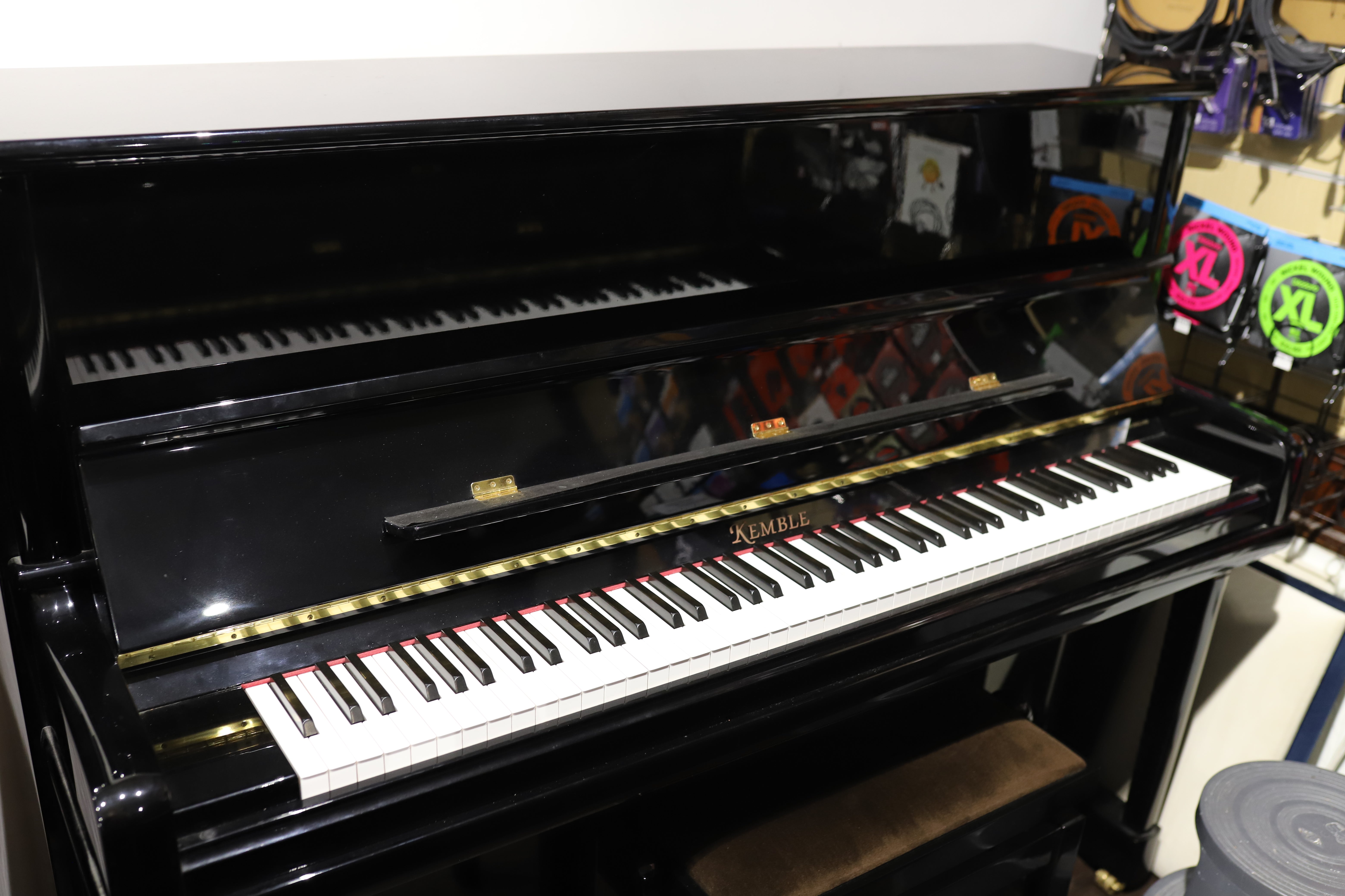 Kemble Conservatoire Upright Piano Polished Ebony (Secondhand)