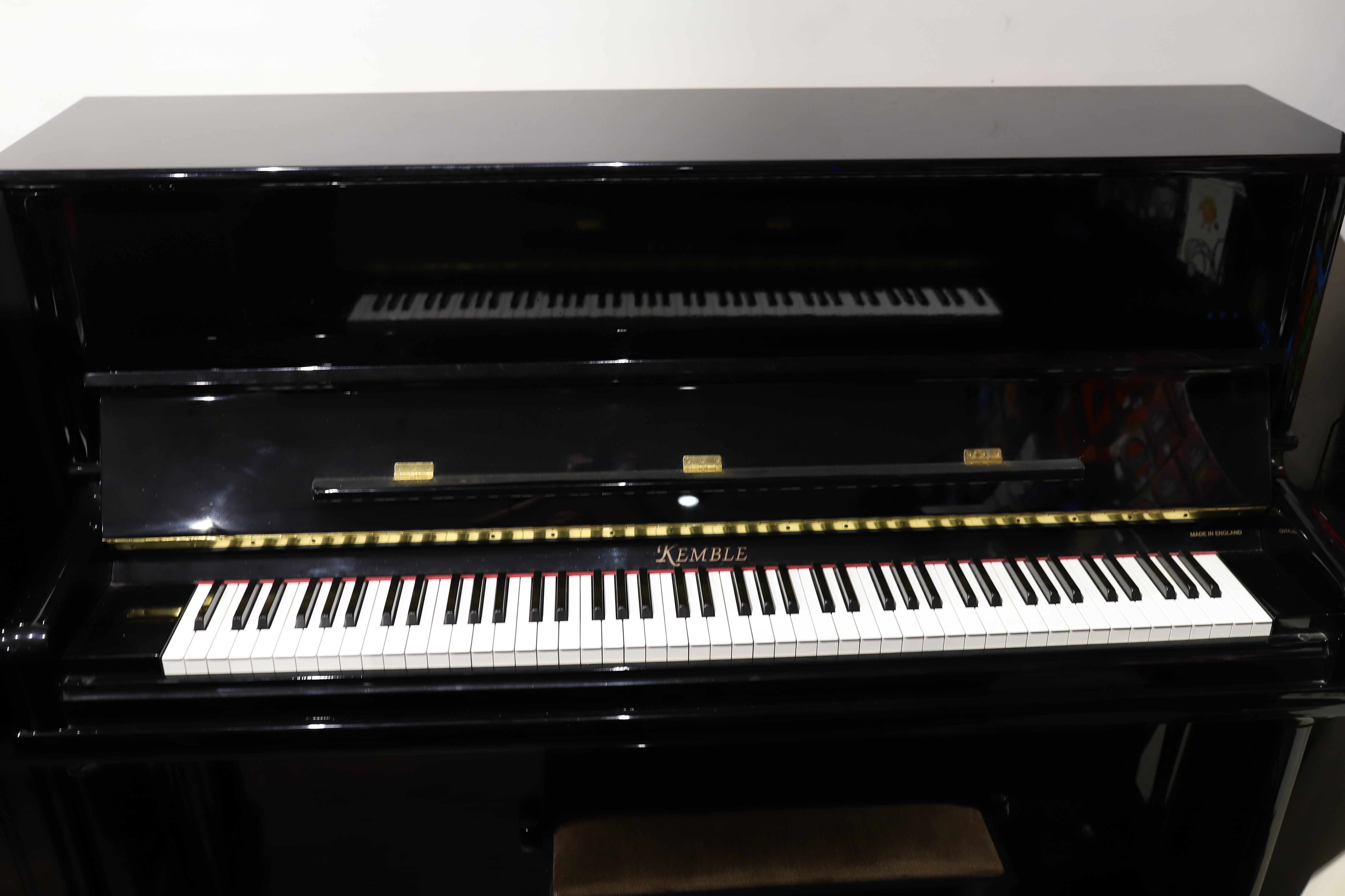 Kemble Conservatoire Upright Piano Polished Ebony (Secondhand)