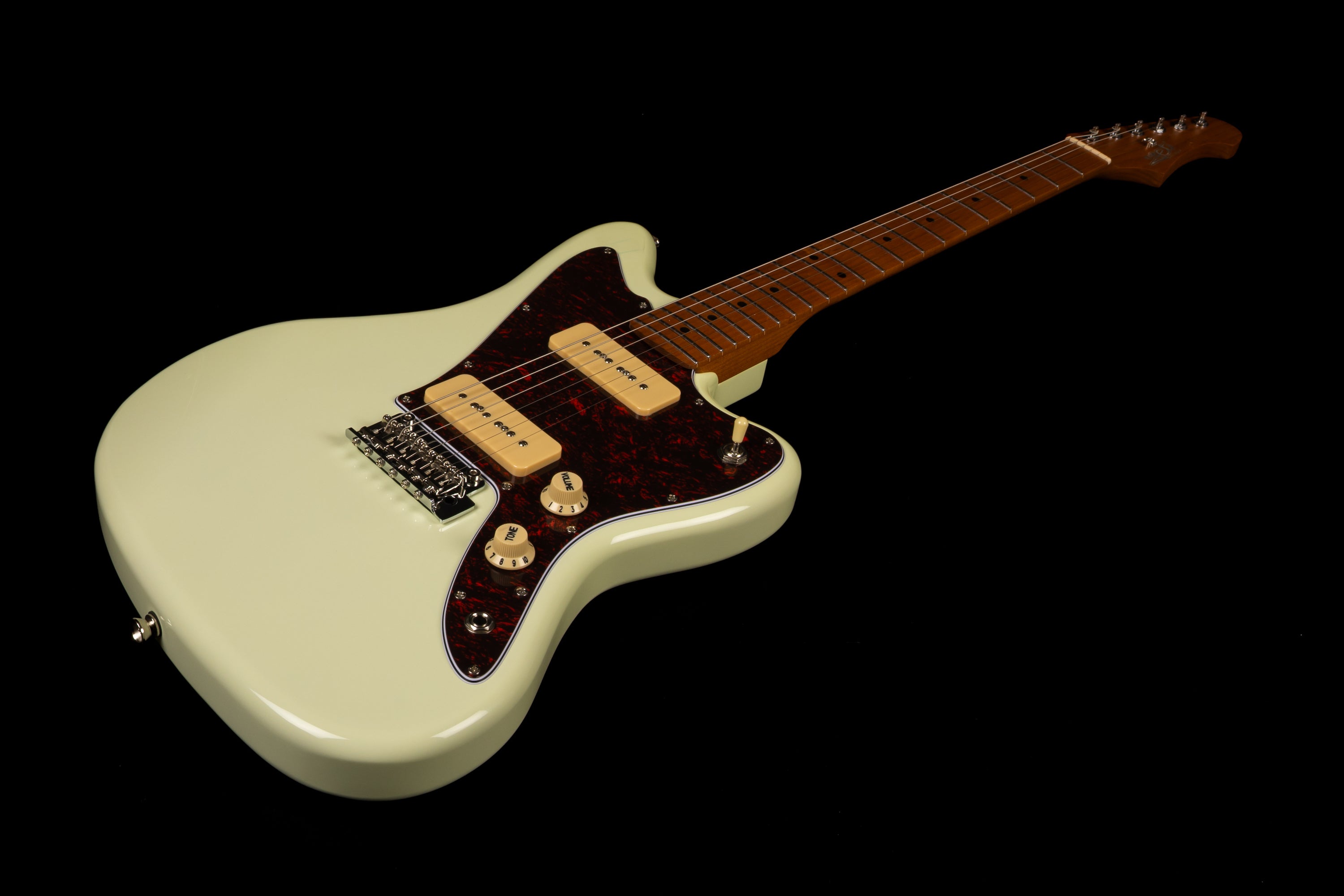 Jet JJ300 Electric Guitar, White (P90)
