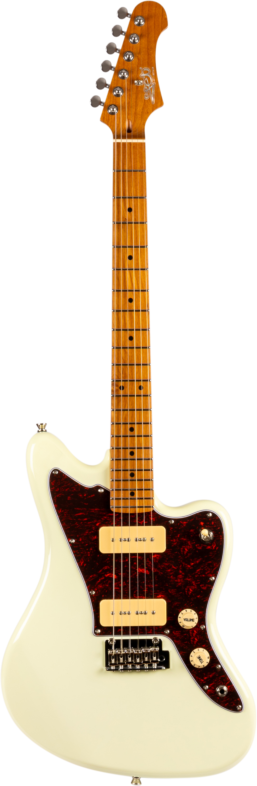 Jet JJ300 Electric Guitar, White (P90)