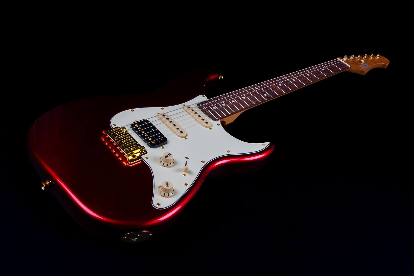 Jet JS480 Electric Guitar, Wine Red with Gold Hardware