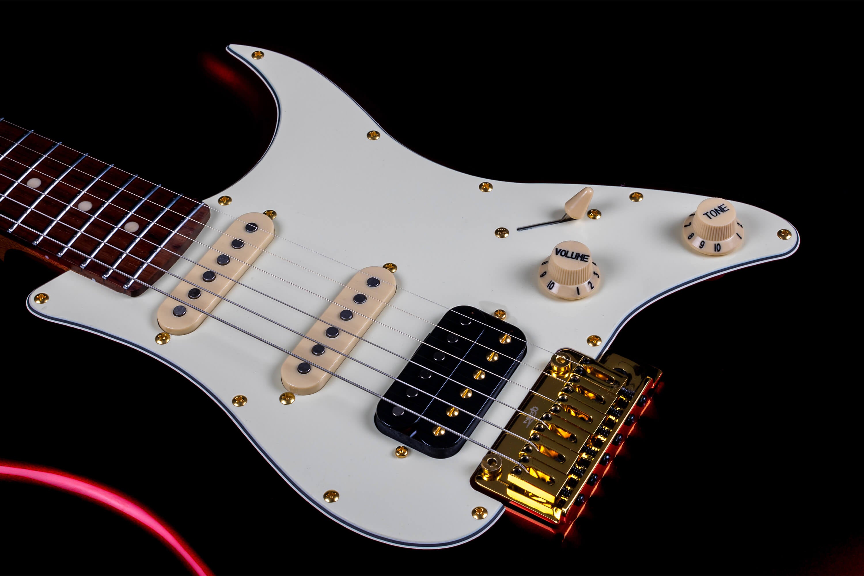 Jet JS480 Electric Guitar, Wine Red with Gold Hardware