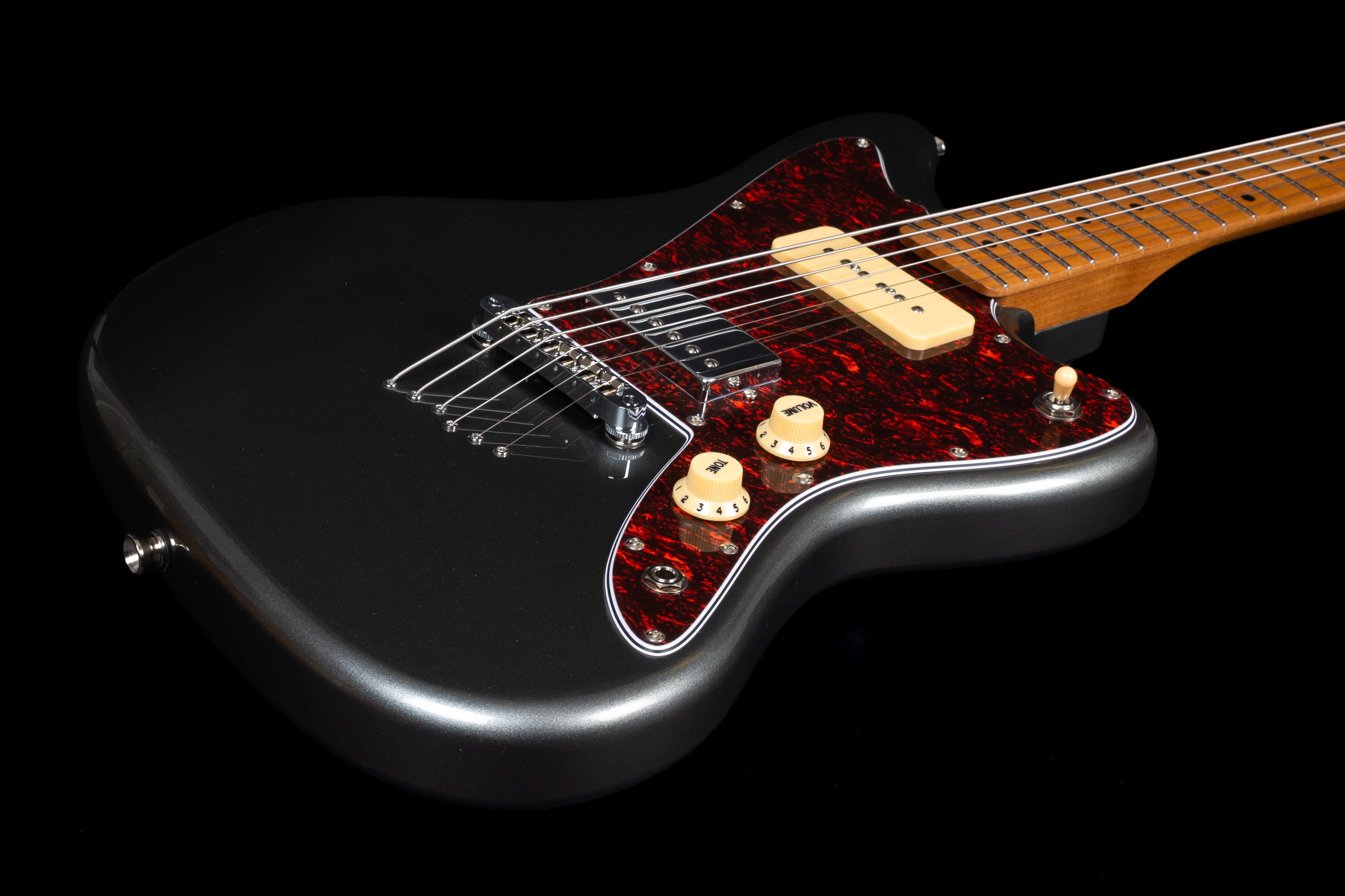 Jet JJ350 Baritone Electric Guitar, Charcoal