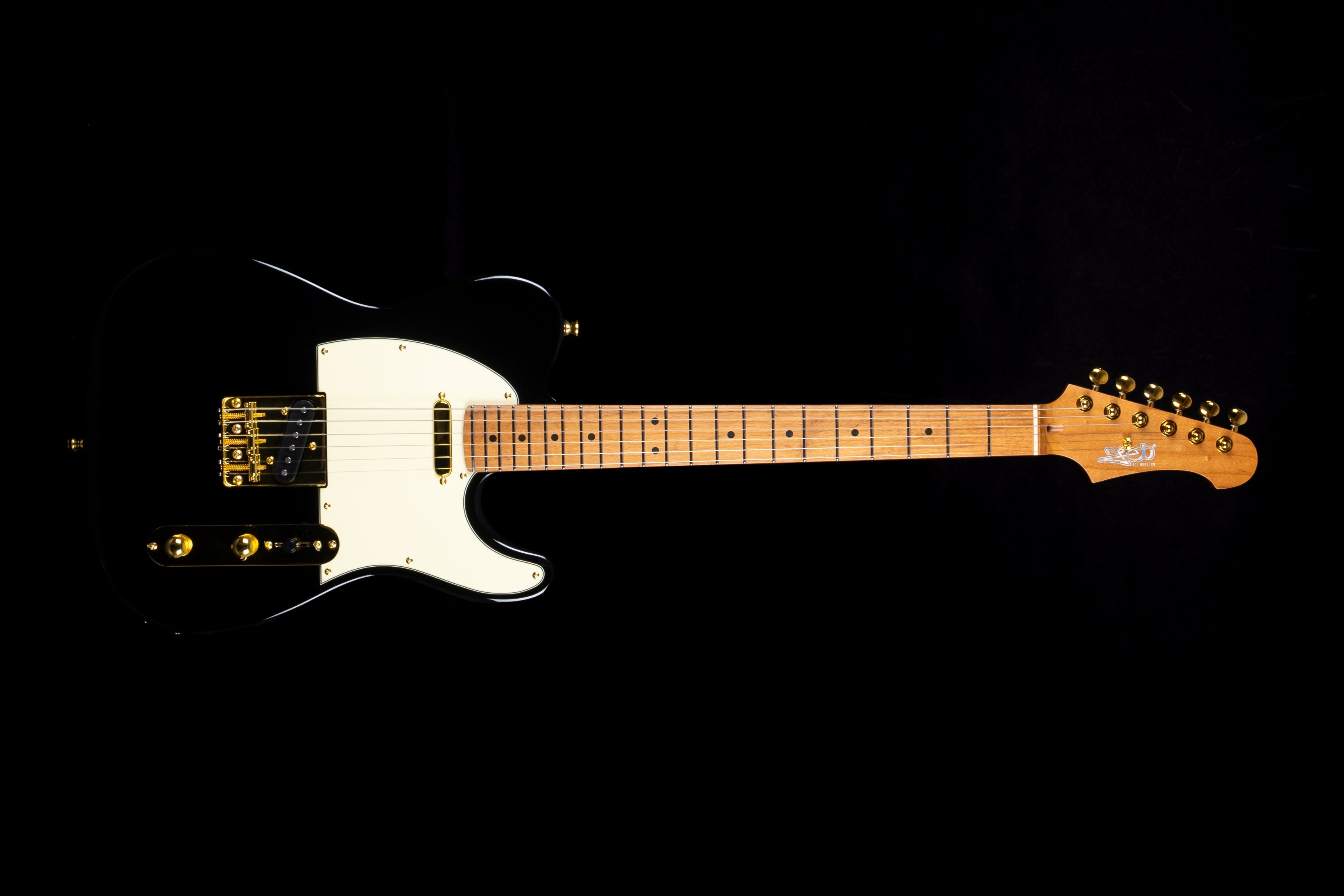 Jet JT300 Electric Guitar, Black with Gold Hardware