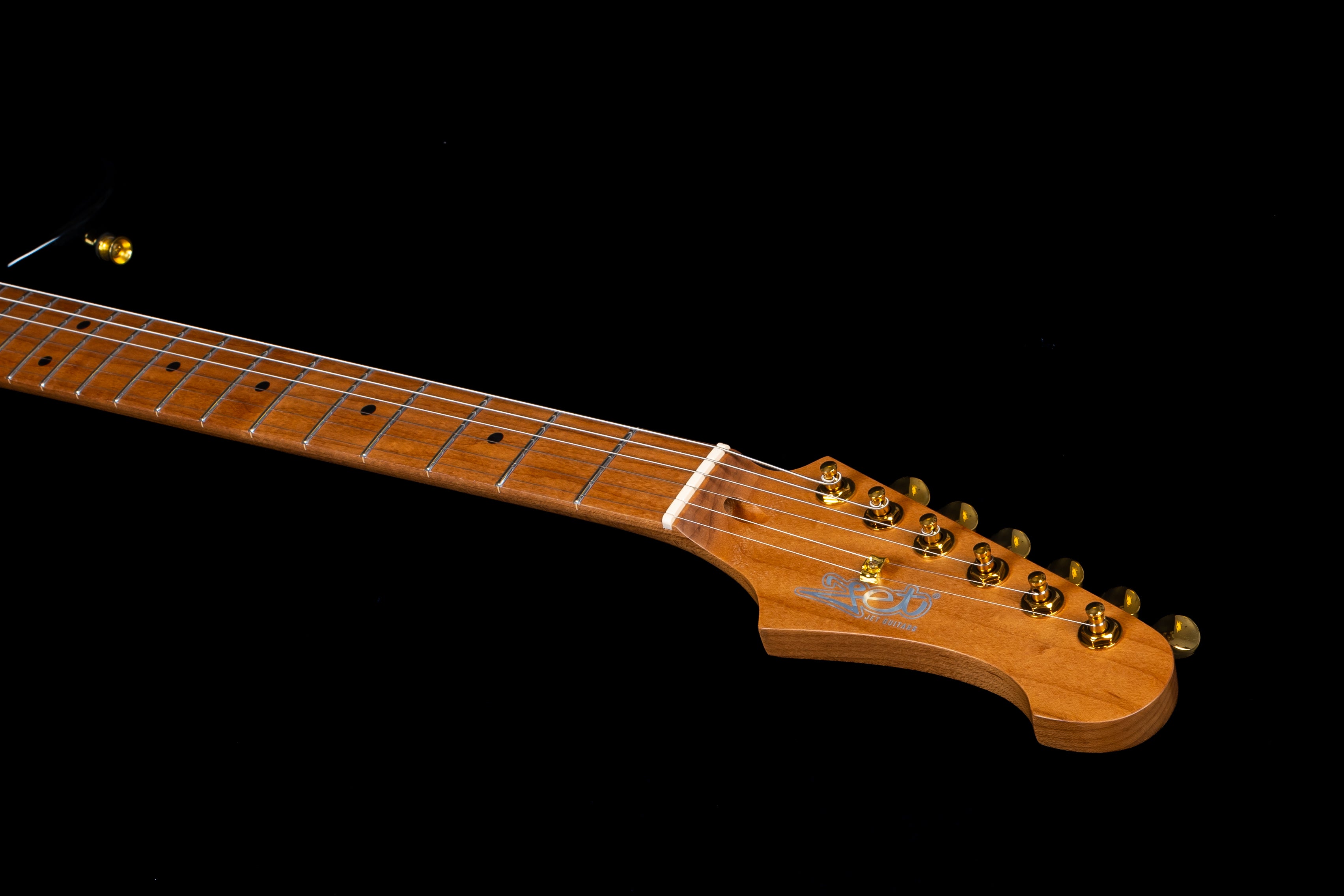 Jet JT300 Electric Guitar, Black with Gold Hardware