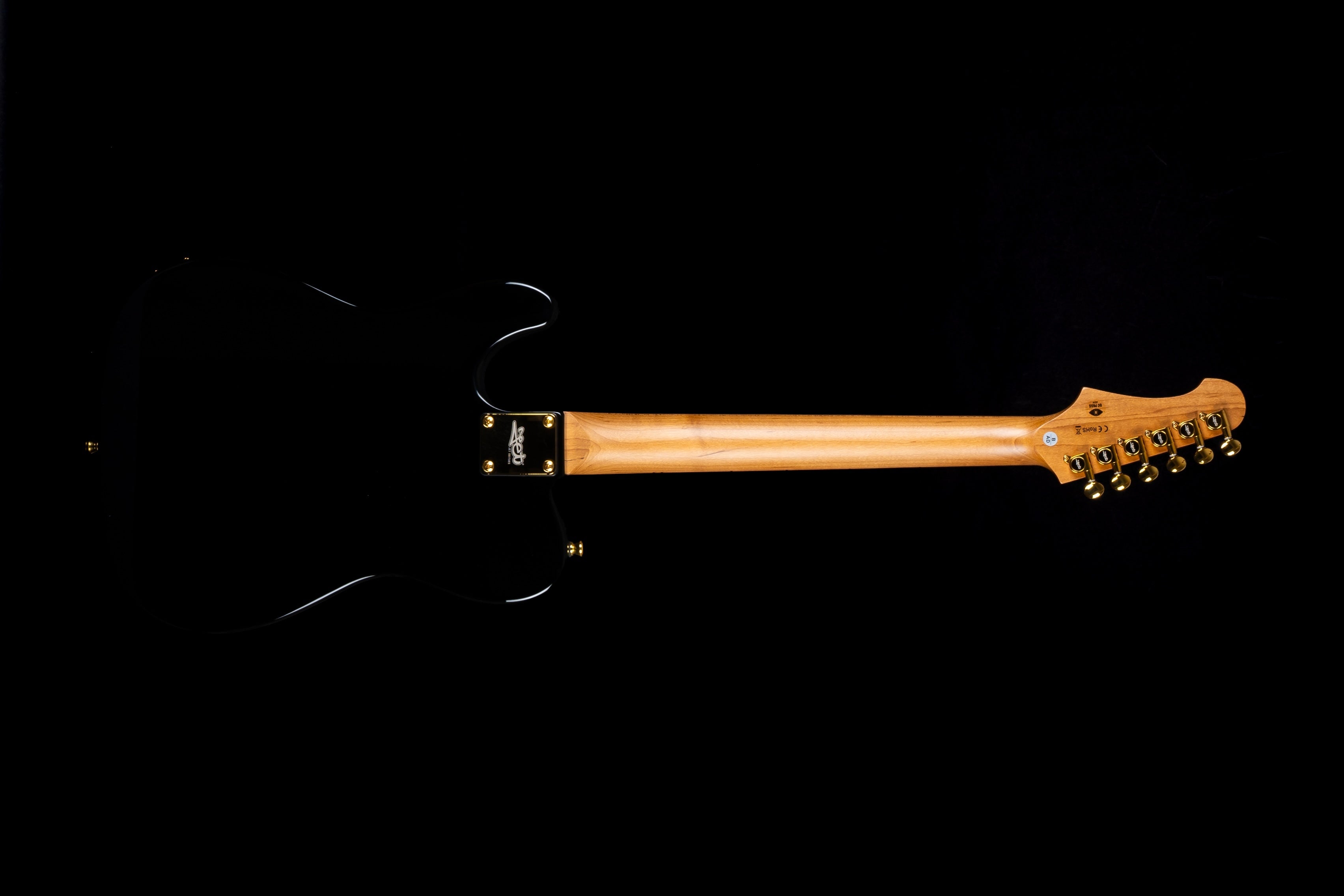 Jet JT300 Electric Guitar, Black with Gold Hardware