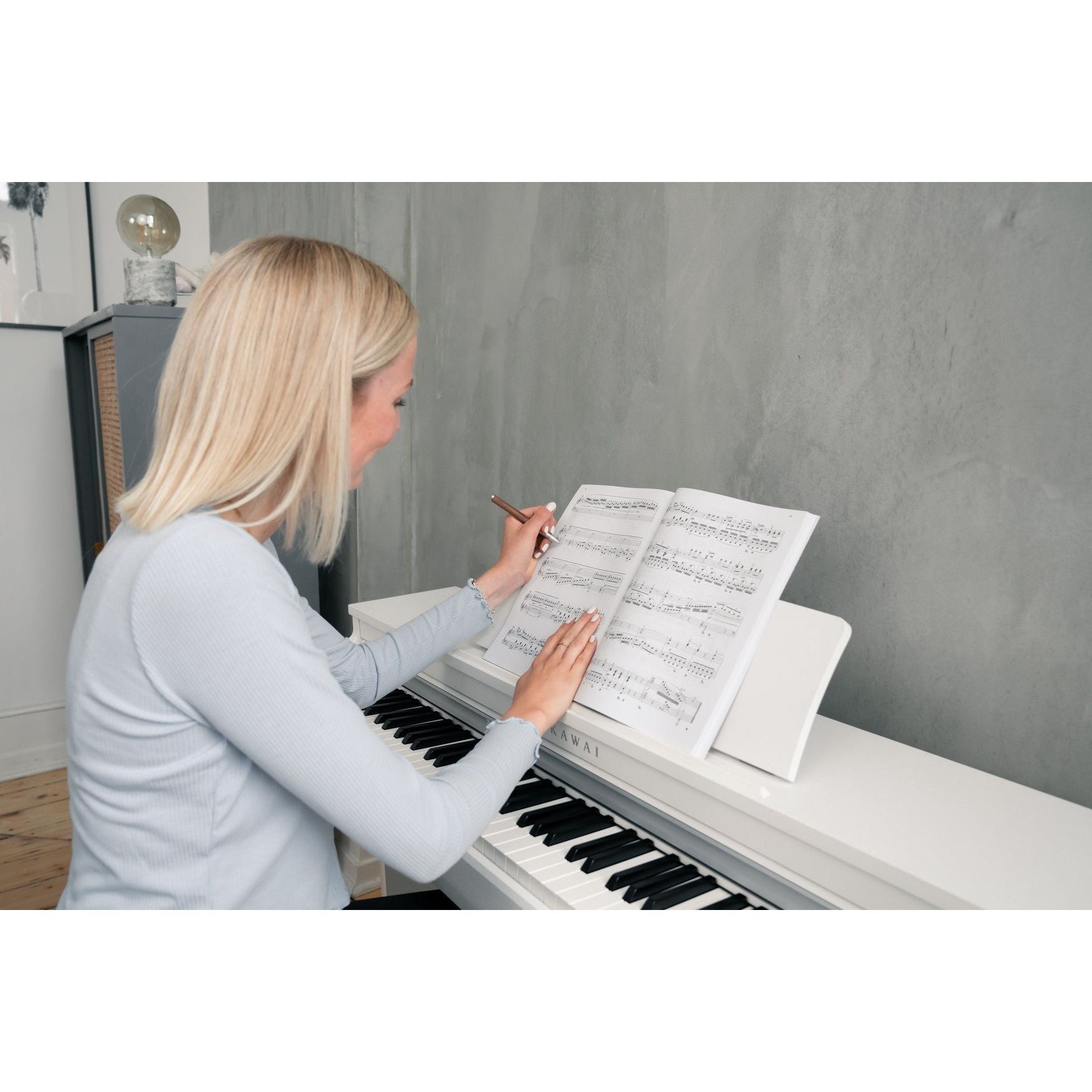 Kawai CN201W Satin White Home Digital Piano