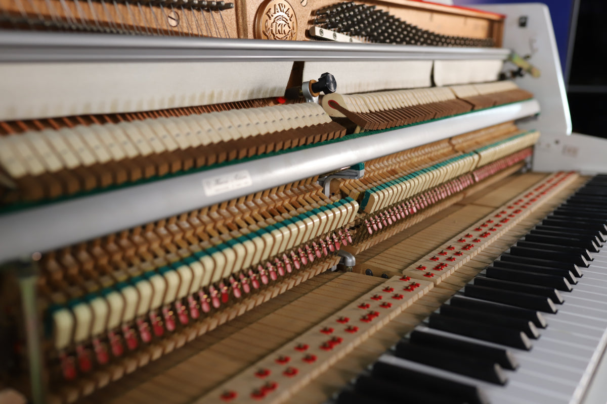 Kawai CE7N Secondhand Compact Upright Piano, Polished White