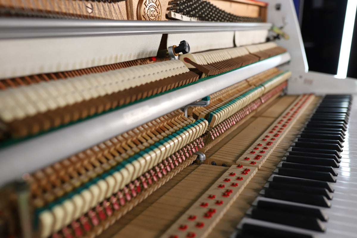 Kawai CE7N Secondhand Compact Upright Piano, Polished White