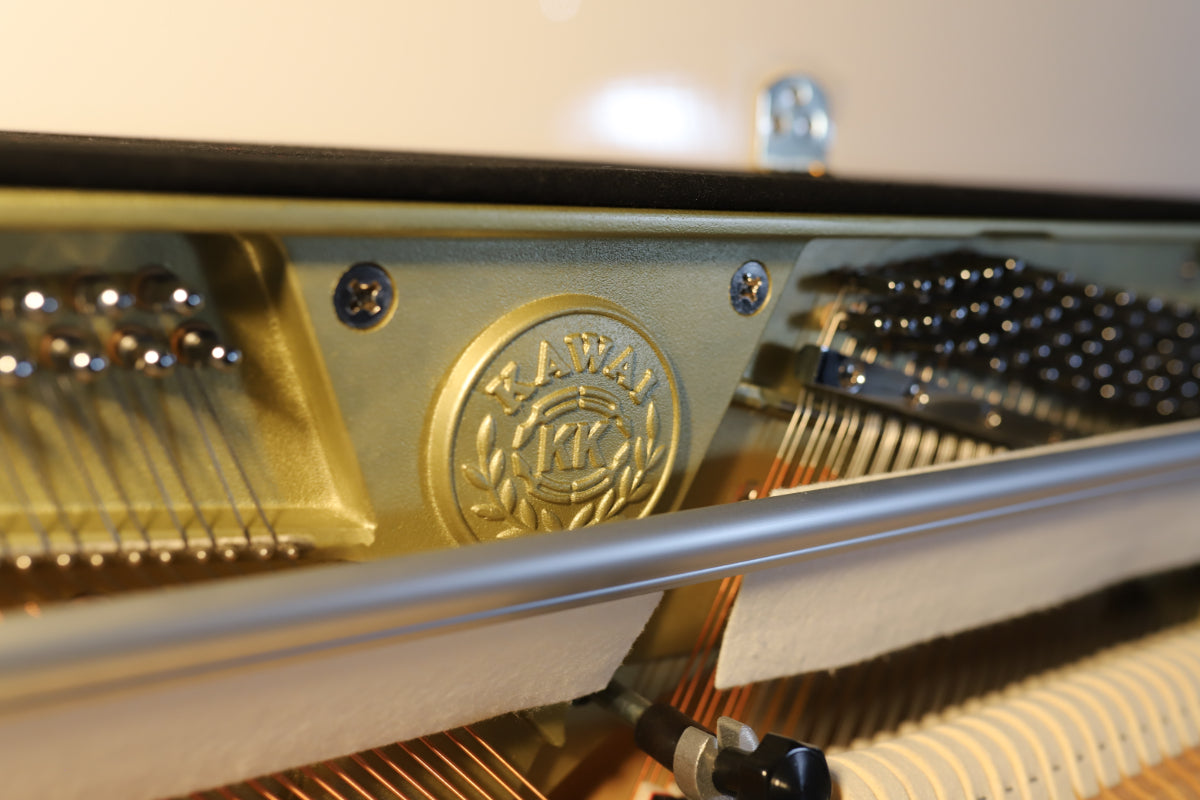 Kawai K200ATX2 Secondhand Upright Silent Piano, Polished White