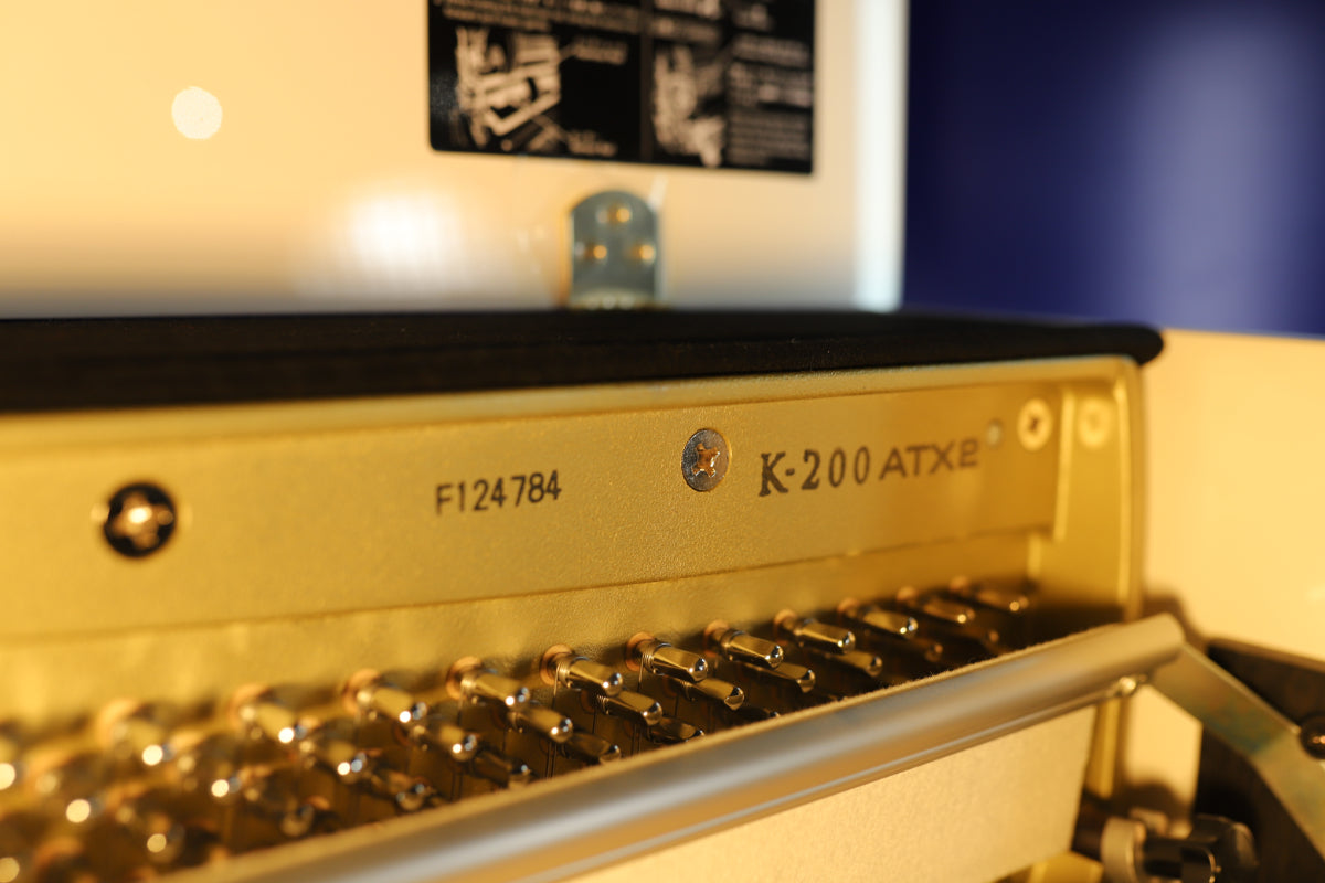 Kawai K200ATX2 Secondhand Upright Silent Piano, Polished White