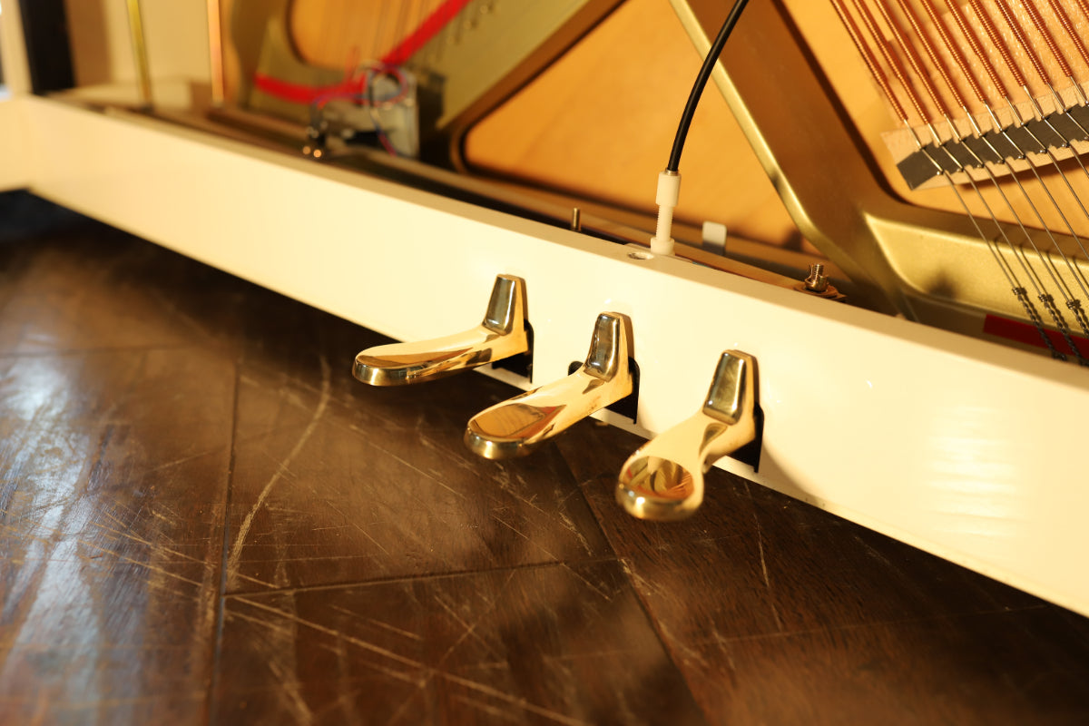 Kawai K200ATX2 Secondhand Upright Silent Piano, Polished White