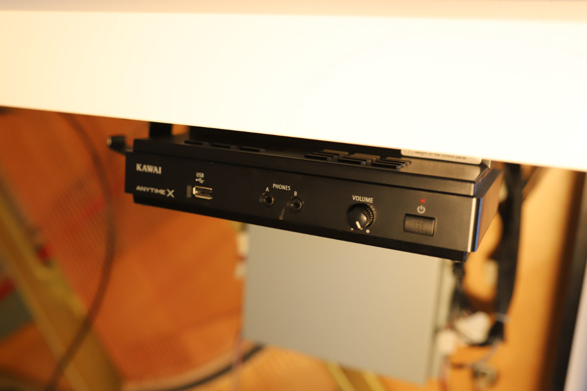 Kawai K200ATX2 Secondhand Upright Silent Piano, Polished White