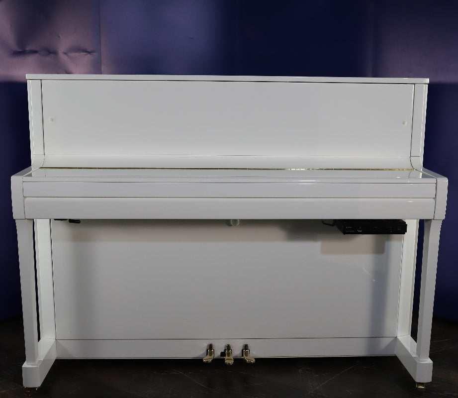 Kawai K200ATX2 Secondhand Upright Silent Piano, Polished White