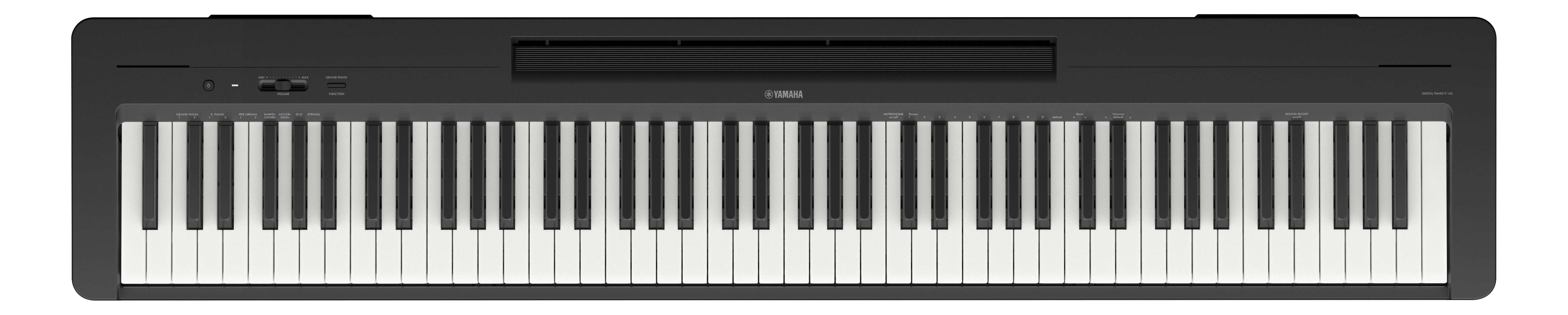 Yamaha P145 Portable Piano, Satin Black | £50 Cashback After Purchase