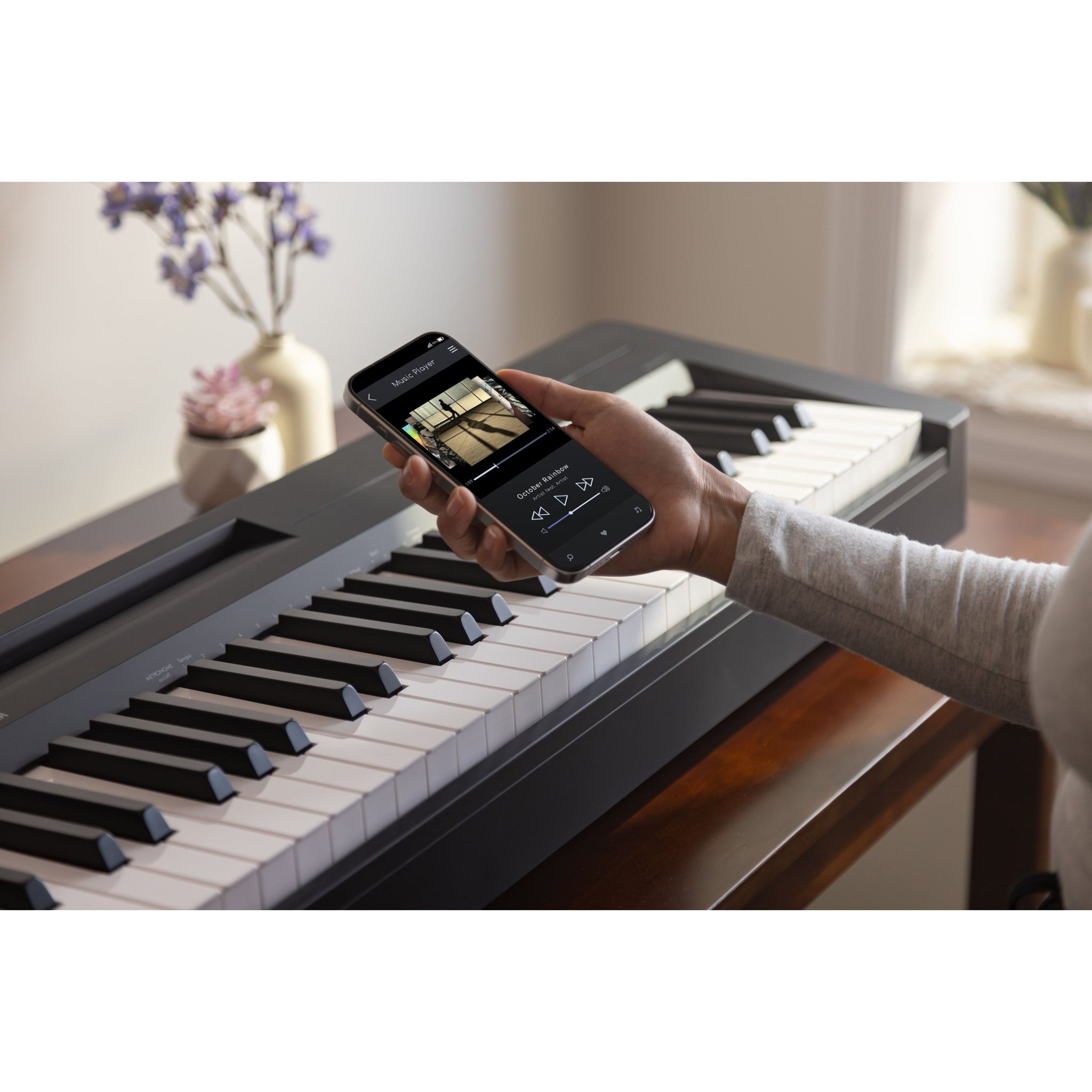 Yamaha P145BT Bluetooth Portable Piano, Satin Black