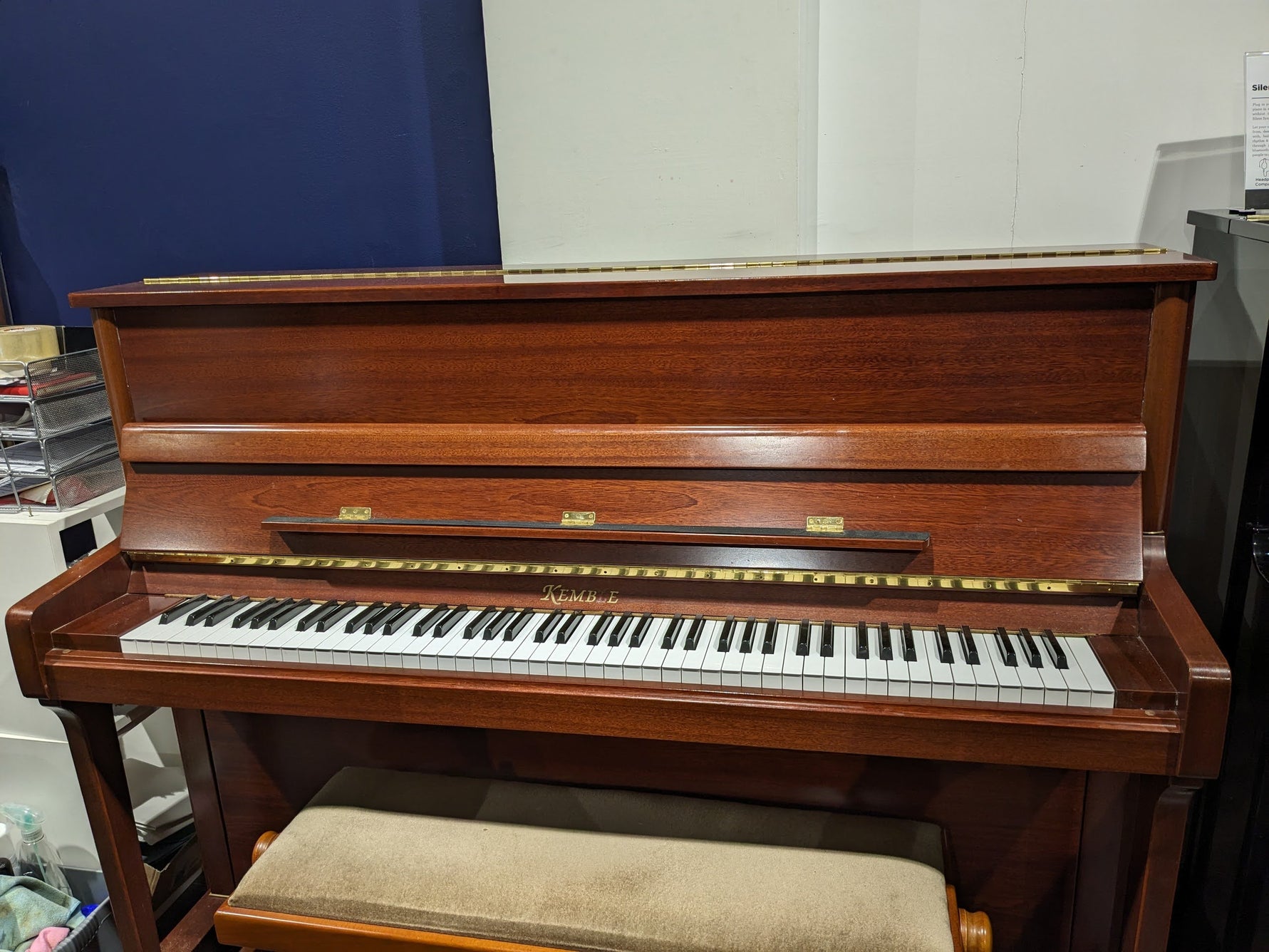 Kemble Windsor Upright Piano Satin Mahogany (Second Hand)