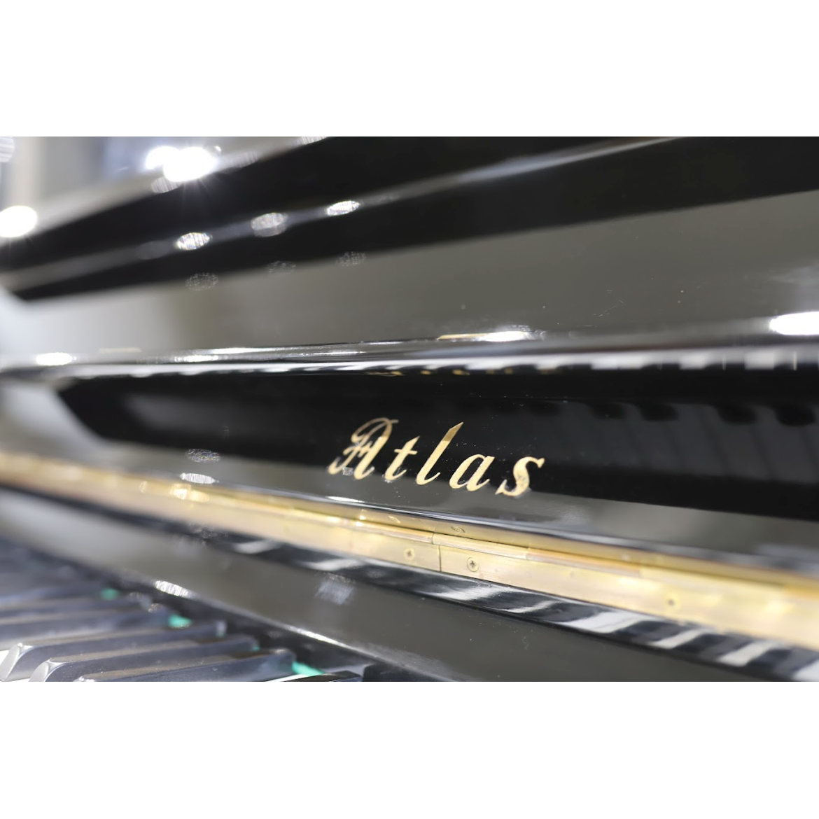 Atlas A2 Polished Black Secondhand Piano - 102983