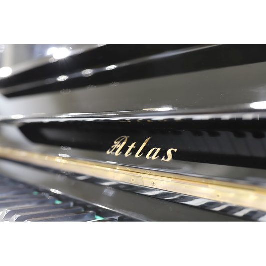 Atlas A2 Polished Black Secondhand Piano - 102983