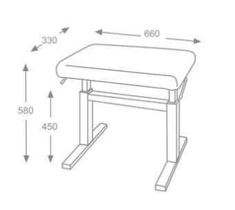Hidrau BM44H Barcelona Hydraulic Piano Stool