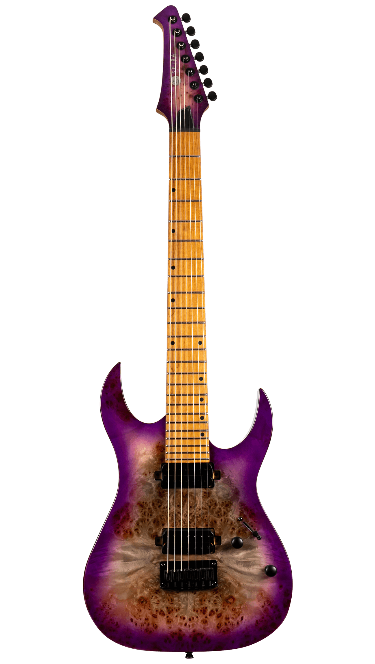 Spira S457 7-String Electric Guitar, Trans Purple