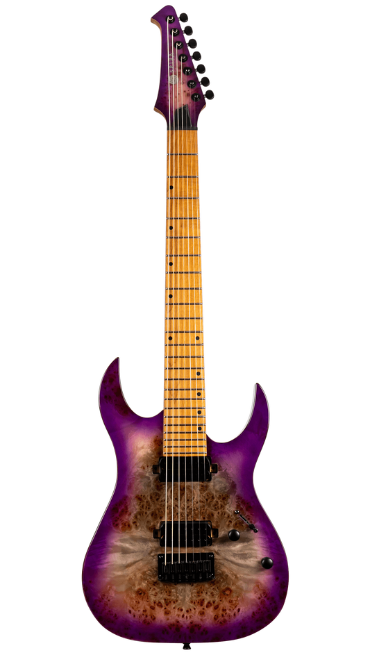 Spira S457 7-String Electric Guitar, Trans Purple