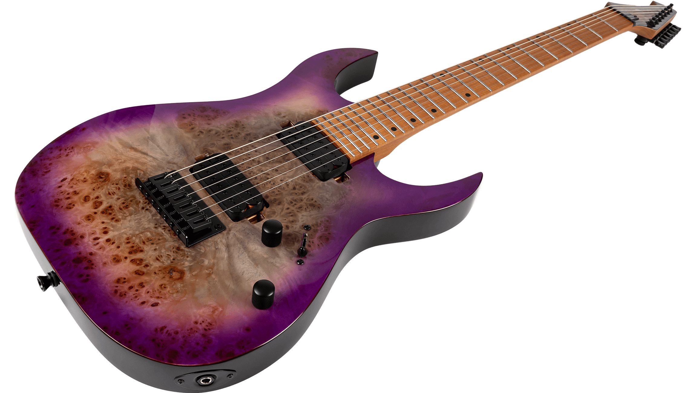 Spira S457 7-String Electric Guitar, Trans Purple