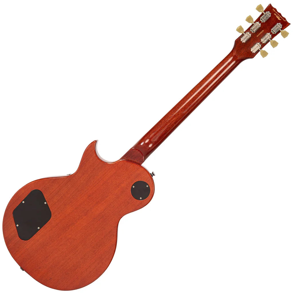 Vintage V100P Reissued Electric Guitar, Natural Mahogany