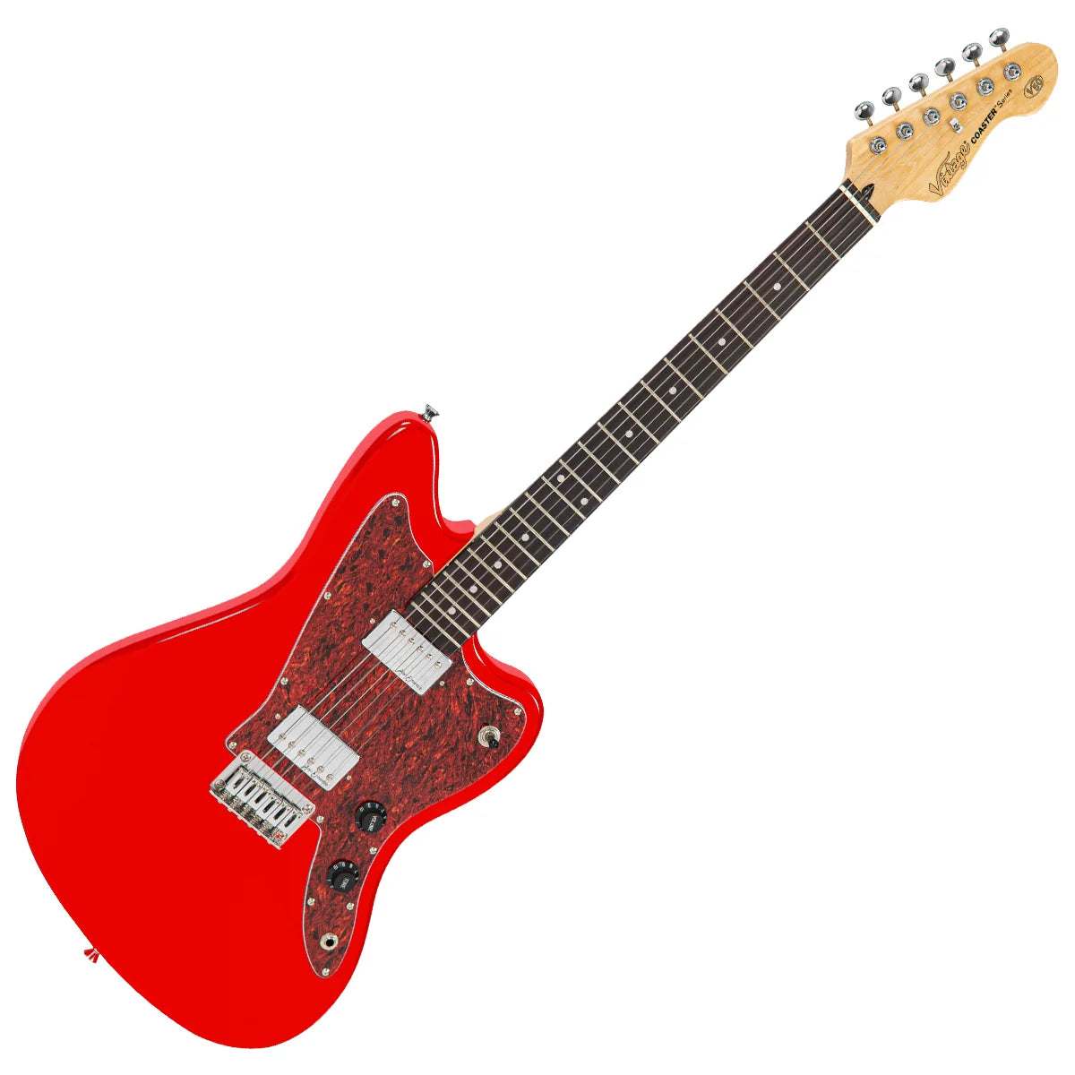 Vintage V50 Coaster Electric Guitar Pack, Gloss Red