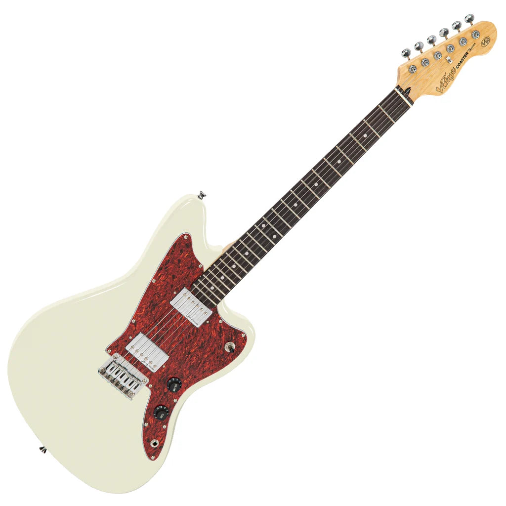 Vintage V50 Coaster Electric Guitar Pack, Vintage White