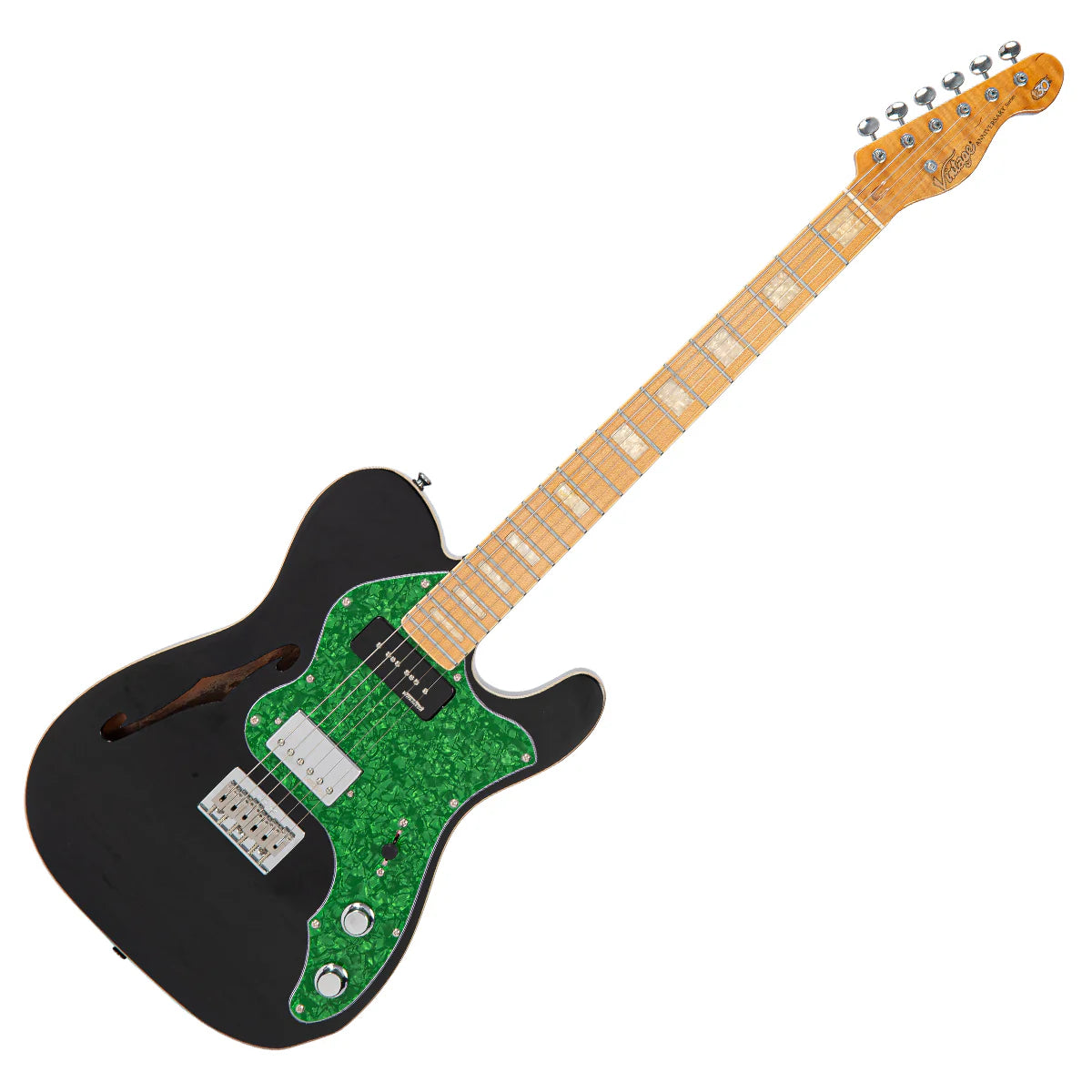 Vintage 30th Anniversary V72 ReIssued Electric Guitar, Boulevard Black