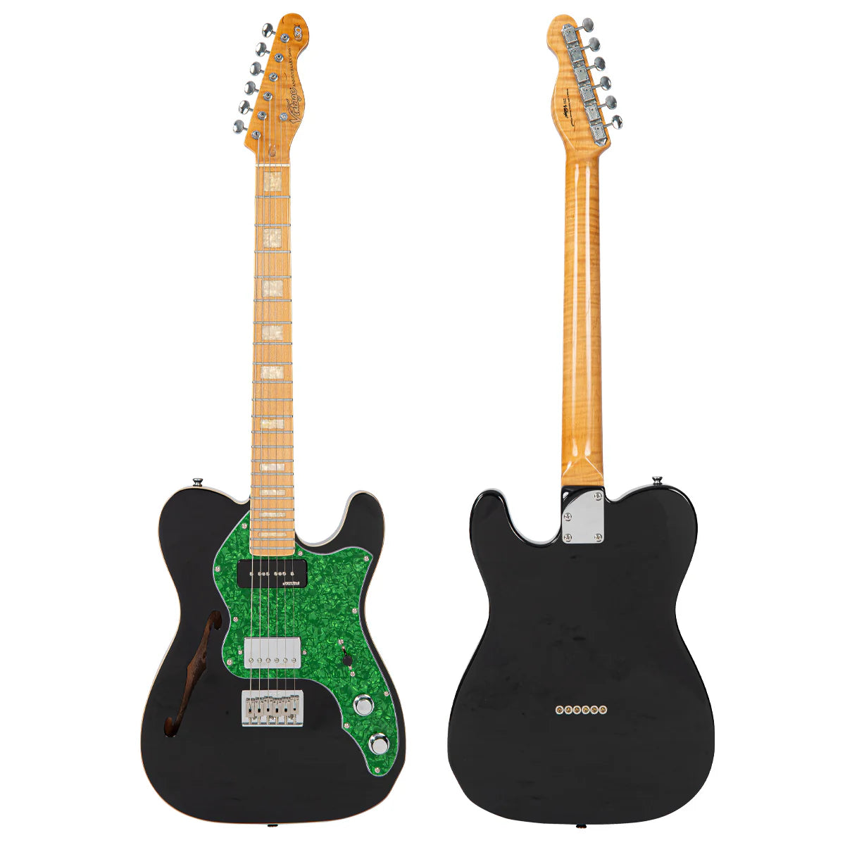 Vintage 30th Anniversary V72 ReIssued Electric Guitar, Boulevard Black